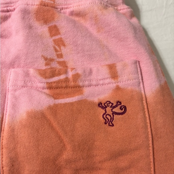 ROLLER RABBIT - SIZE SMALL - PINK AND ORANGE TIE DYE SWEATPANTS - Picture 3 of 4